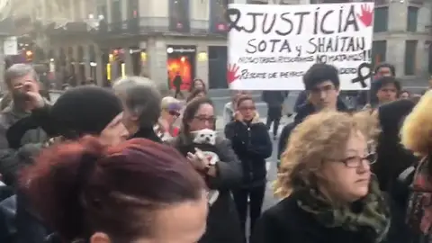 Decenas de personas se concentran para reclamar justicia por Sota y Shaitan, los perros muertos a manos de agentes de policía Decenas de personas se concentran para reclamar justicia por Sota y Shaitan, los perros muertos a manos de agentes de policía