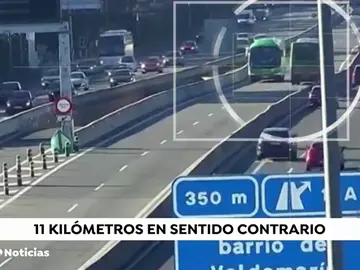 Un autobús con pasajeros circula 11 kilómetros en sentido contrario en el bus vao de Madrid Un autobús con pasajeros circula 11 kilómetros en sentido contrario en el bus vao de Madrid