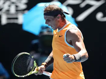Nadal celebra un punto ante Duckworth Nadal celebra un punto ante Duckworth