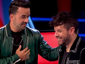 Luis Fonsi y Pablo López en 'La Voz' Luis Fonsi y Pablo López en 'La Voz'