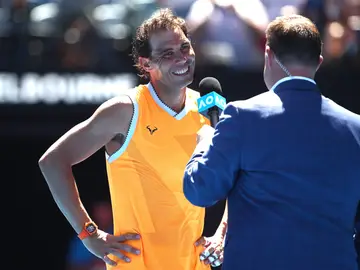 Rafa Nadal, tras su victoria en el Open de Australia Rafa Nadal, tras su victoria en el Open de Australia