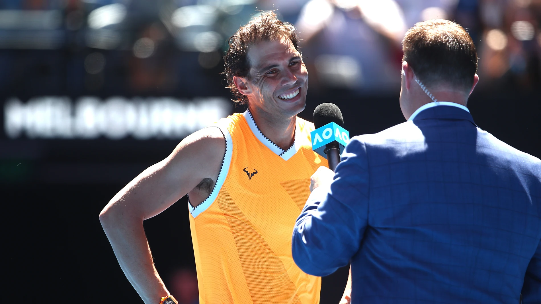 Rafa Nadal, tras su victoria en el Open de Australia Rafa Nadal, tras su victoria en el Open de Australia