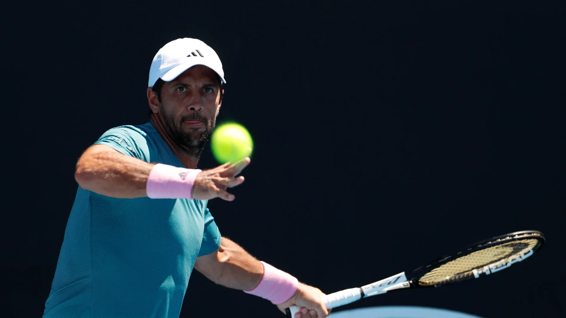 Fernando Verdasco, en acción ante Miomir Kecmanovic Fernando Verdasco, en acción ante Miomir Kecmanovic