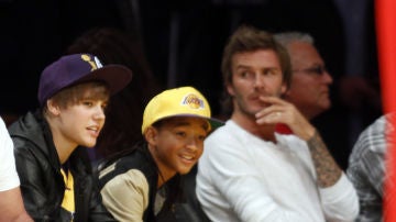 David Beckham y Justin Bieber