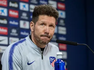 Simeone, en rueda de prensa Simeone, en rueda de prensa