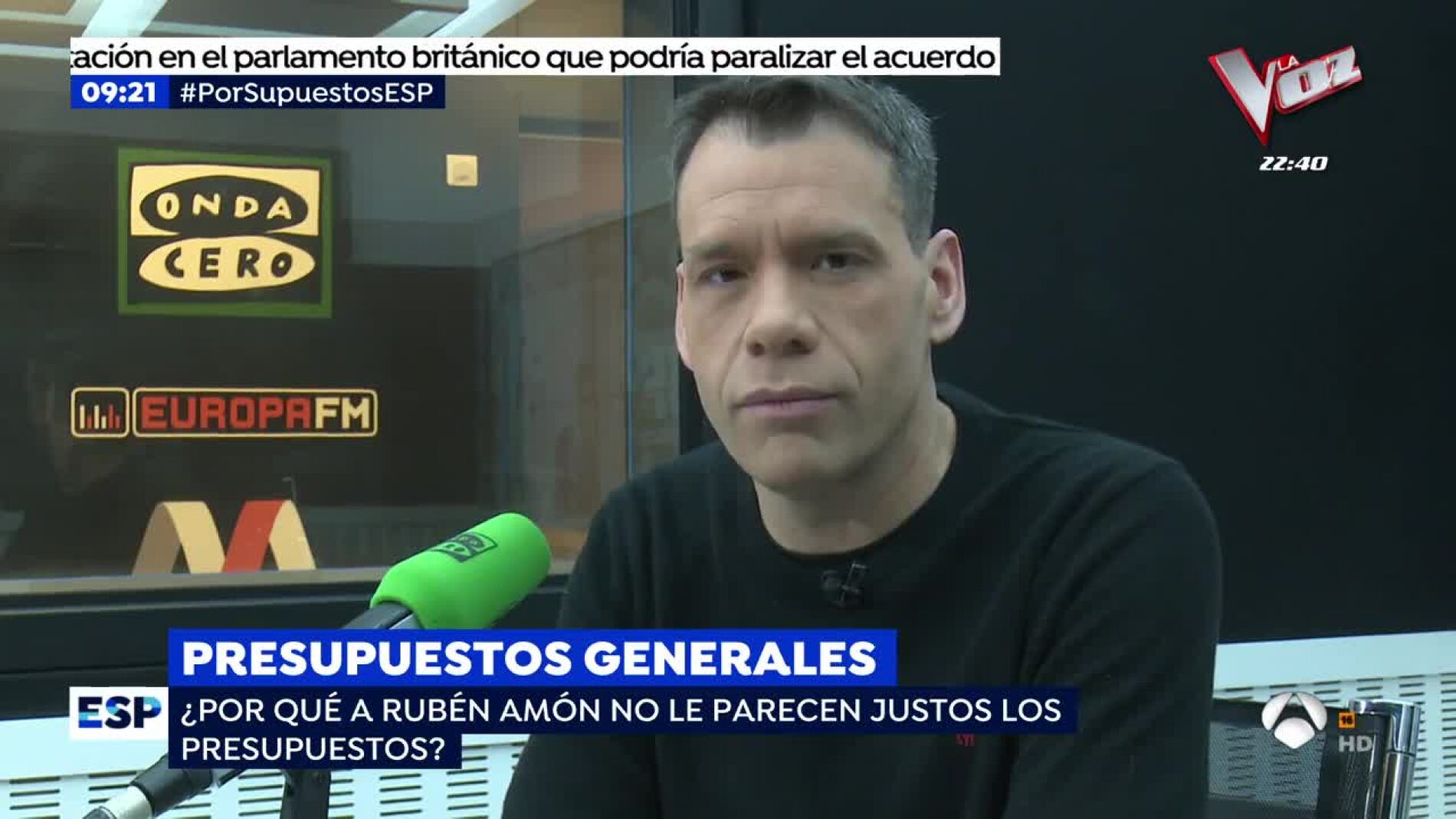 Rub&eacute;n Am&oacute;n en Onda Cero.