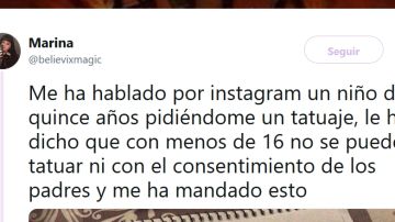 Un niño le pidió que le hiciera un tatuaje Un niño le pidió que le hiciera un tatuaje