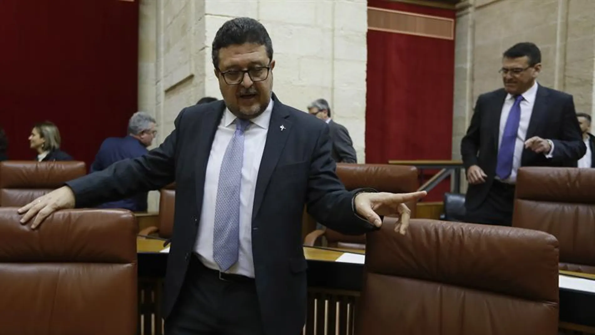 El portavoz de Vox en el Parlamento de Andalucía, Francisco Serrano El portavoz de Vox en el Parlamento de Andalucía, Francisco Serrano