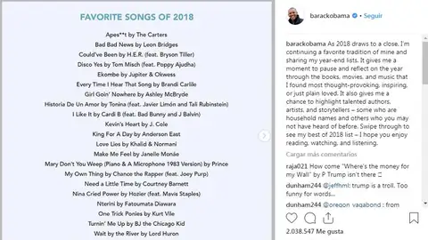 EL LISTADO DE CANCIONES FAVORITAS DE OBAMA EL LISTADO DE CANCIONES FAVORITAS DE OBAMA