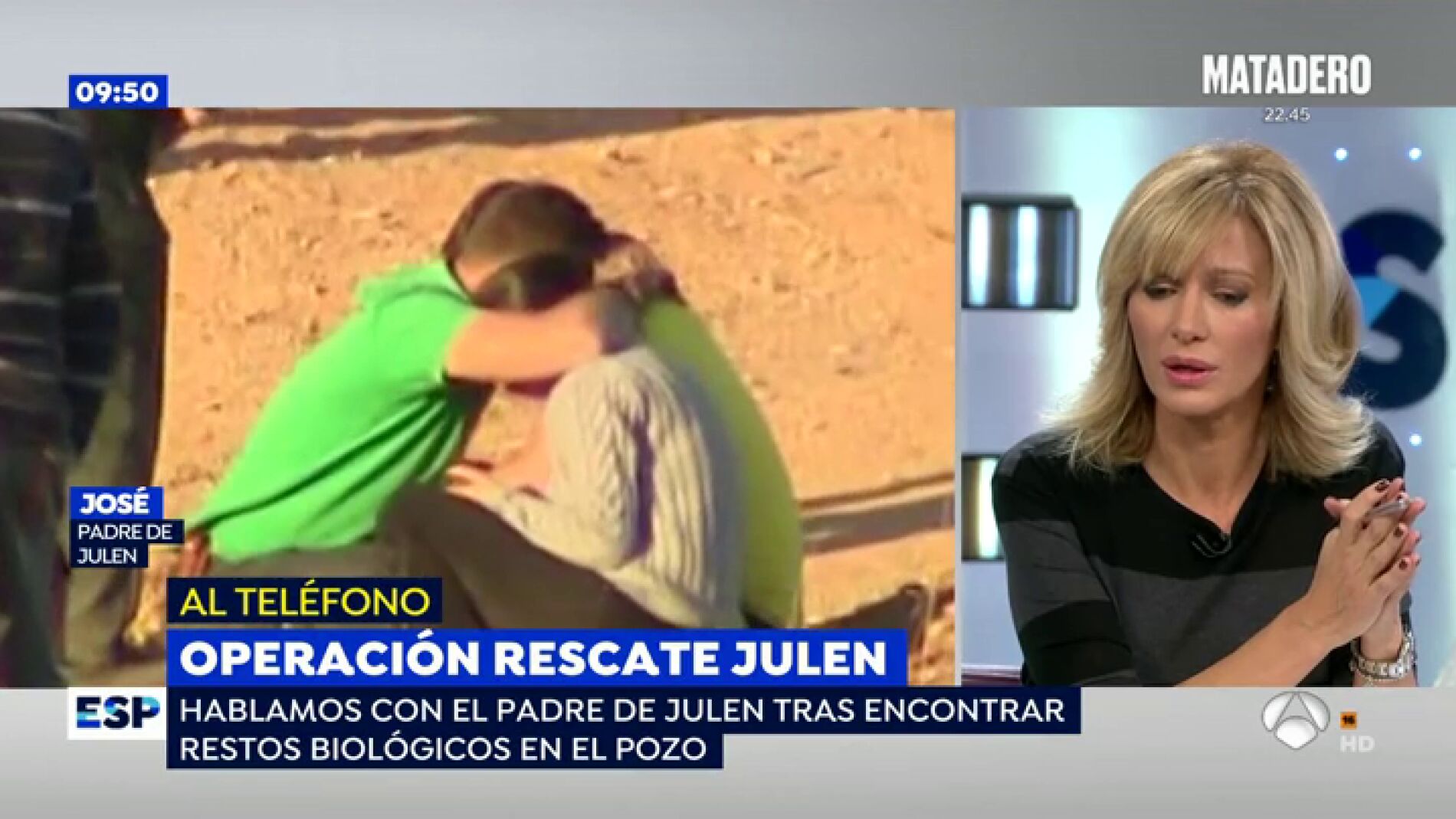 El padre de Julen habla en 'Espejo P&uacute;blico' despu&eacute;s de que se encuentre pelo del ni&ntilde;o: "Esto est&aacute; lejano pero se ve algo de luz"