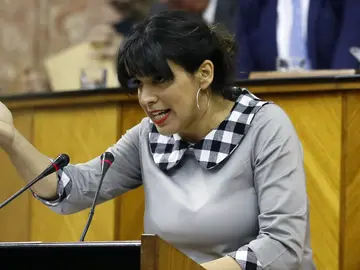 La líder de Adelante Andalucía, Teresa Rodríguez La líder de Adelante Andalucía, Teresa Rodríguez
