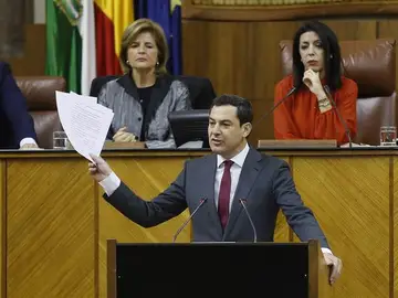 Juanma Moreno Bonilla en el Parlamento de Andalucía Juanma Moreno Bonilla en el Parlamento de Andalucía