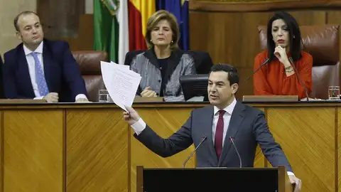 Juanma Moreno Bonilla en el Parlamento de Andalucía Juanma Moreno Bonilla en el Parlamento de Andalucía