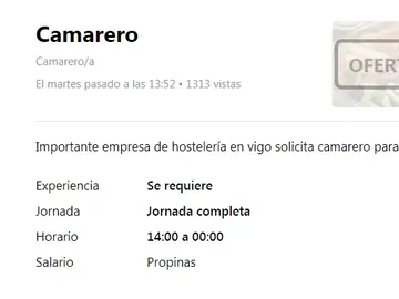 Oferta de empleo en Vigo Oferta de empleo en Vigo