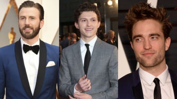 Chris Evans, Tom Holland y Robert Pattinson Chris Evans, Tom Holland y Robert Pattinson