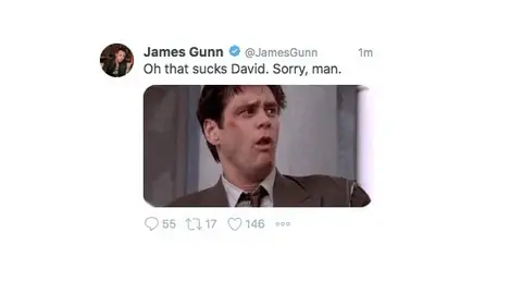 Tuit que borró James Gunn Tuit que borró James Gunn