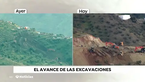 El avance de las excavaciones en torno al pozo de Totalán El avance de las excavaciones en torno al pozo de Totalán
