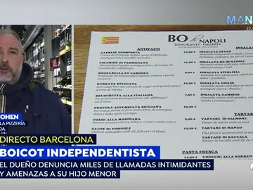 Independentistas catalanes boicotean a una pizzería por no tener carta en catalán: "Me dijo que era un nazi en contra del catalán" Independentistas catalanes boicotean a una pizzería por no tener carta en catalán: "Me dijo que era un nazi en contra del catalán"