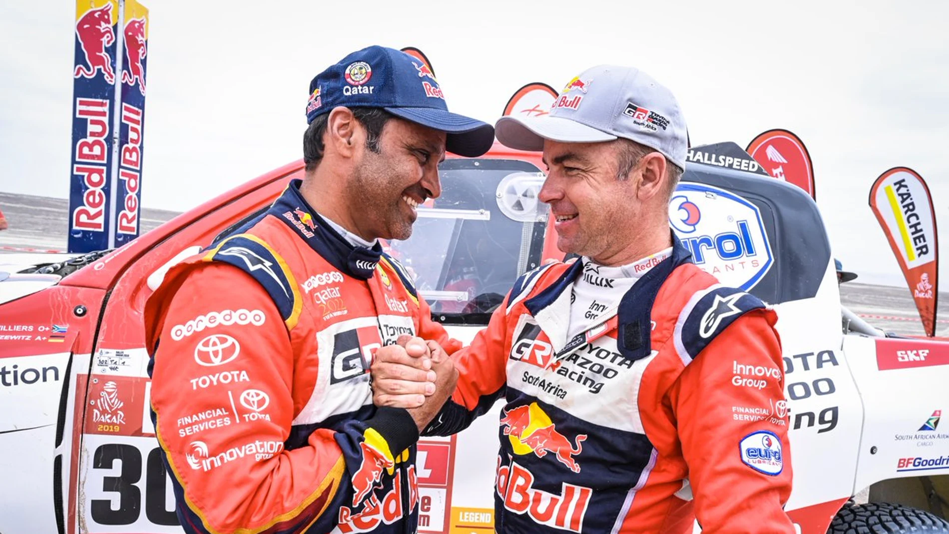 Al-Attiyah celebra su tercer Dakar Al-Attiyah celebra su tercer Dakar