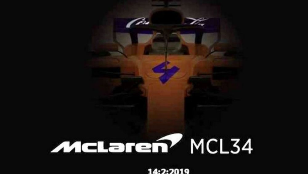 La imagen filtrada por error por McLaren del MCL34