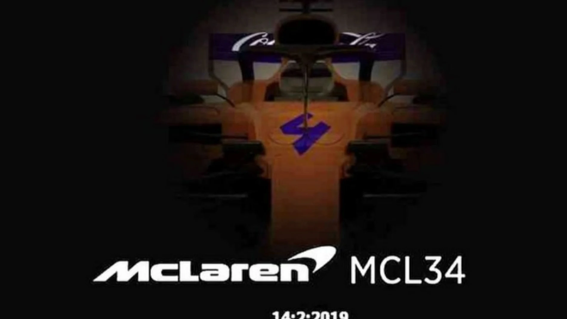 La imagen filtrada por error por McLaren del MCL34