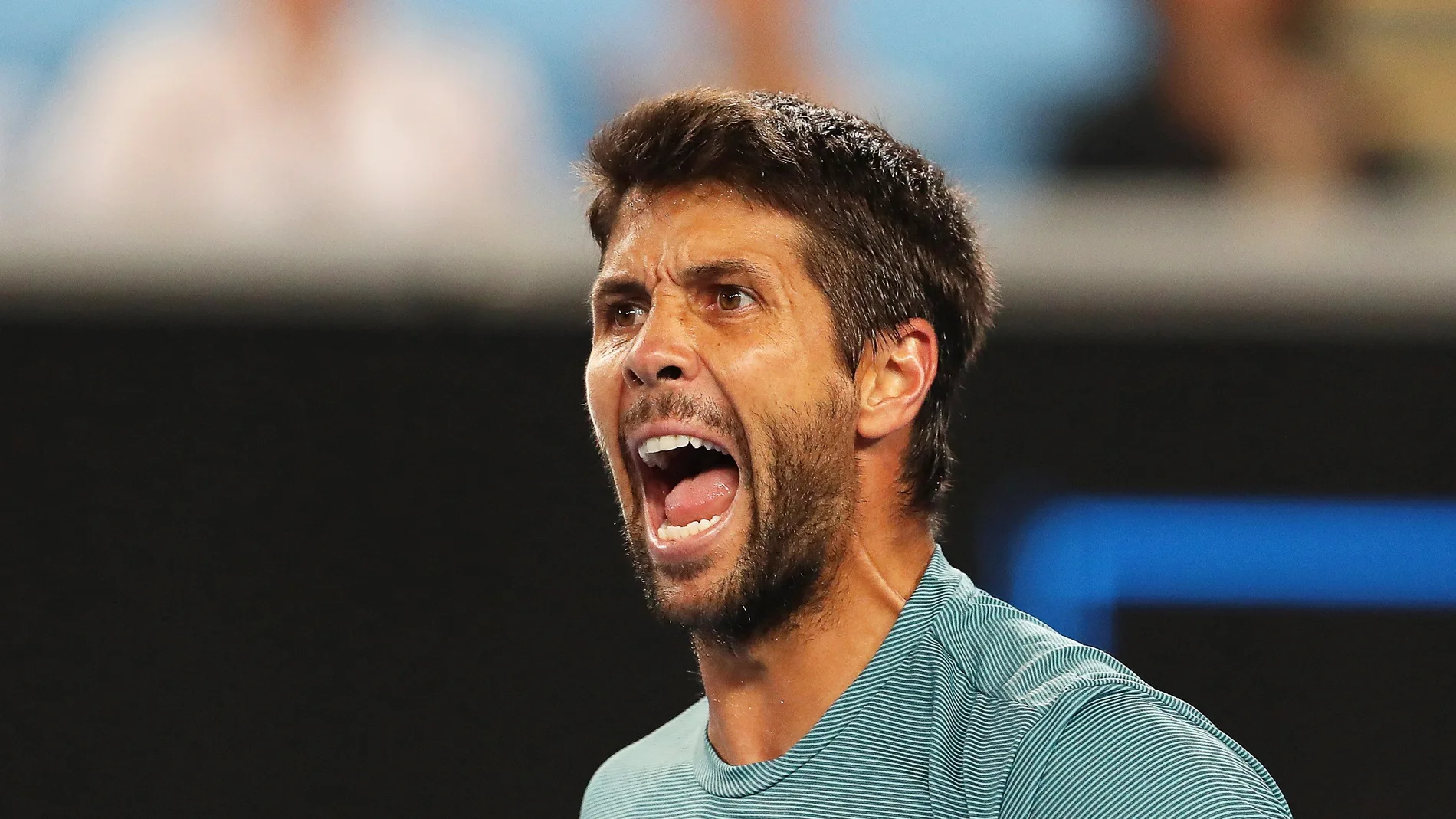 Fernando Verdasco celebra un punto Fernando Verdasco celebra un punto