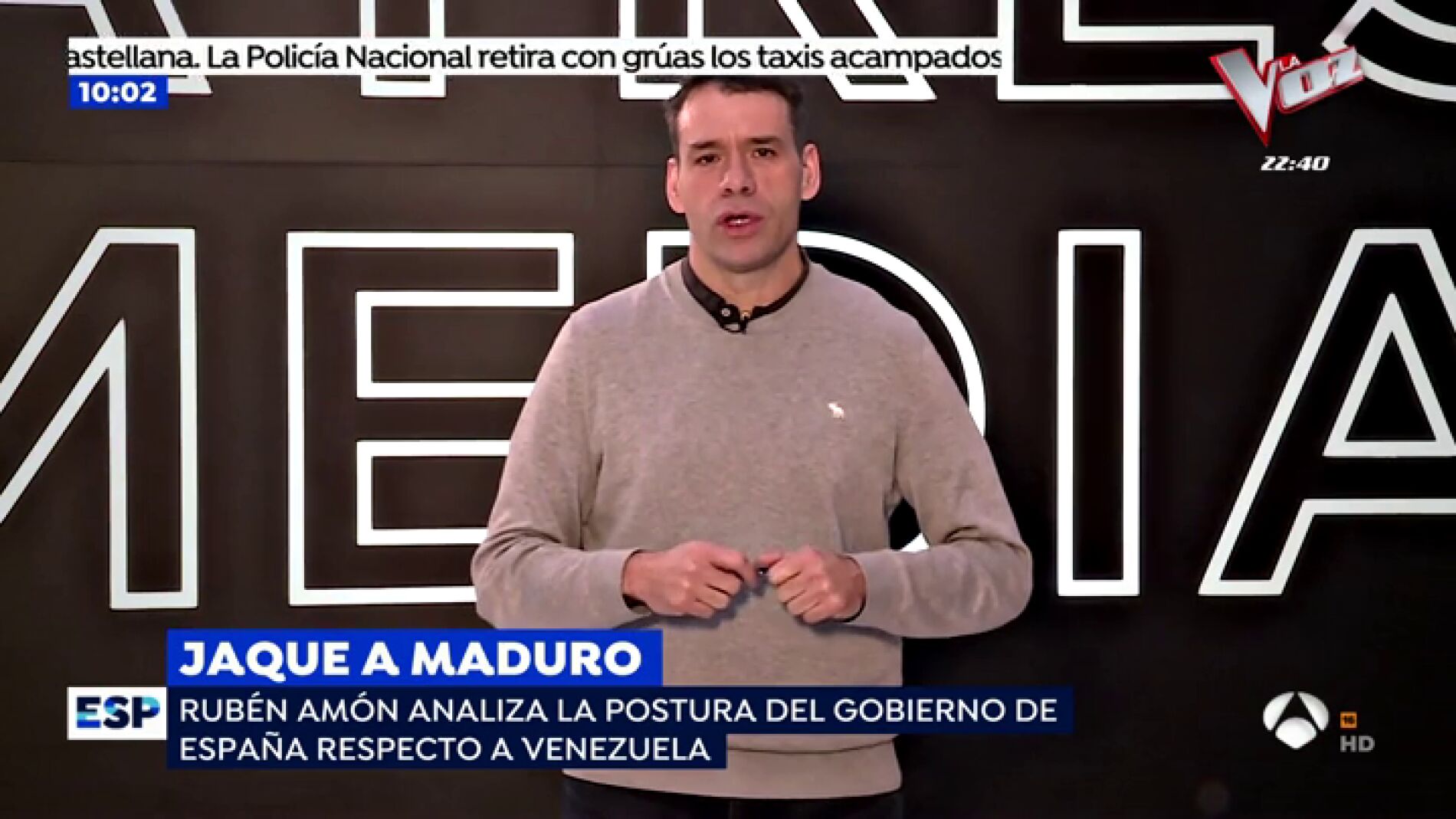 Rub&eacute;n Am&oacute;n analiza la situaci&oacute;n en Venezuela: "Pedro S&aacute;nchez le tiende una mano a Guaid&oacute; y otra a Maduro"