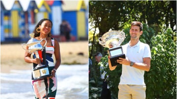 Naomi Osaka y Novak Djokovic, campeones del Open de Australia 2019