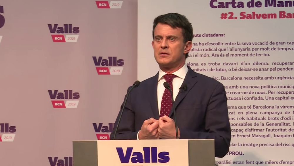 Valls: "El populismo de Colau está creando un ámbito favorable a los intereses del mundo separatista"