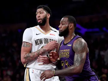 Anthony Davis y LeBron James, durante un Pelicans-Lakers Anthony Davis y LeBron James, durante un Pelicans-Lakers