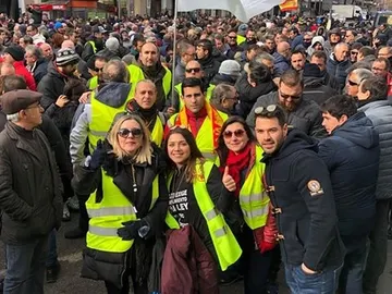 Taxistas de Elche en las movilizaciones de Madrid Taxistas de Elche en las movilizaciones de Madrid