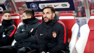 Cesc F&agrave;bregas, en el banquillo