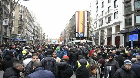 Los taxistas de Madrid se concentran en la calle Génova Los taxistas de Madrid se concentran en la calle Génova