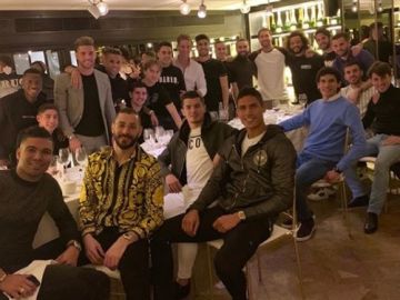 Los jugadores del Real Madrid, en el restaurante Bibo