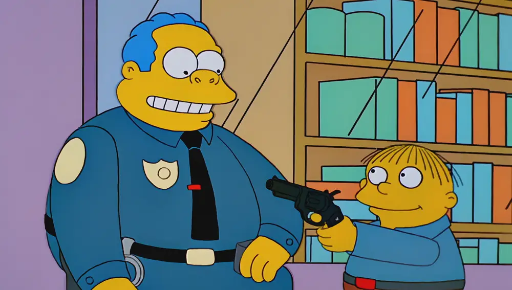 Ralph y el jefe Wiggum en 'Los Simpson'