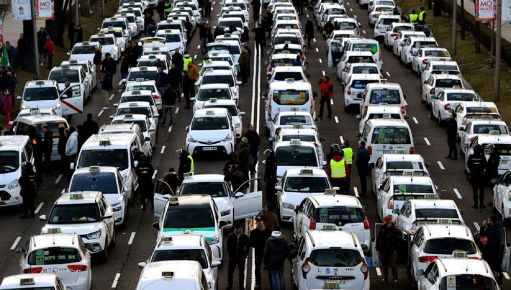 Huelga de Taxis en Madrid