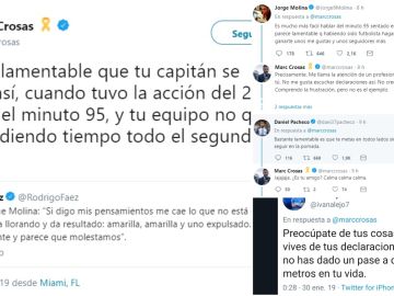 Cruce de tuits entre Marc Crosas y los jugadores del Getafe