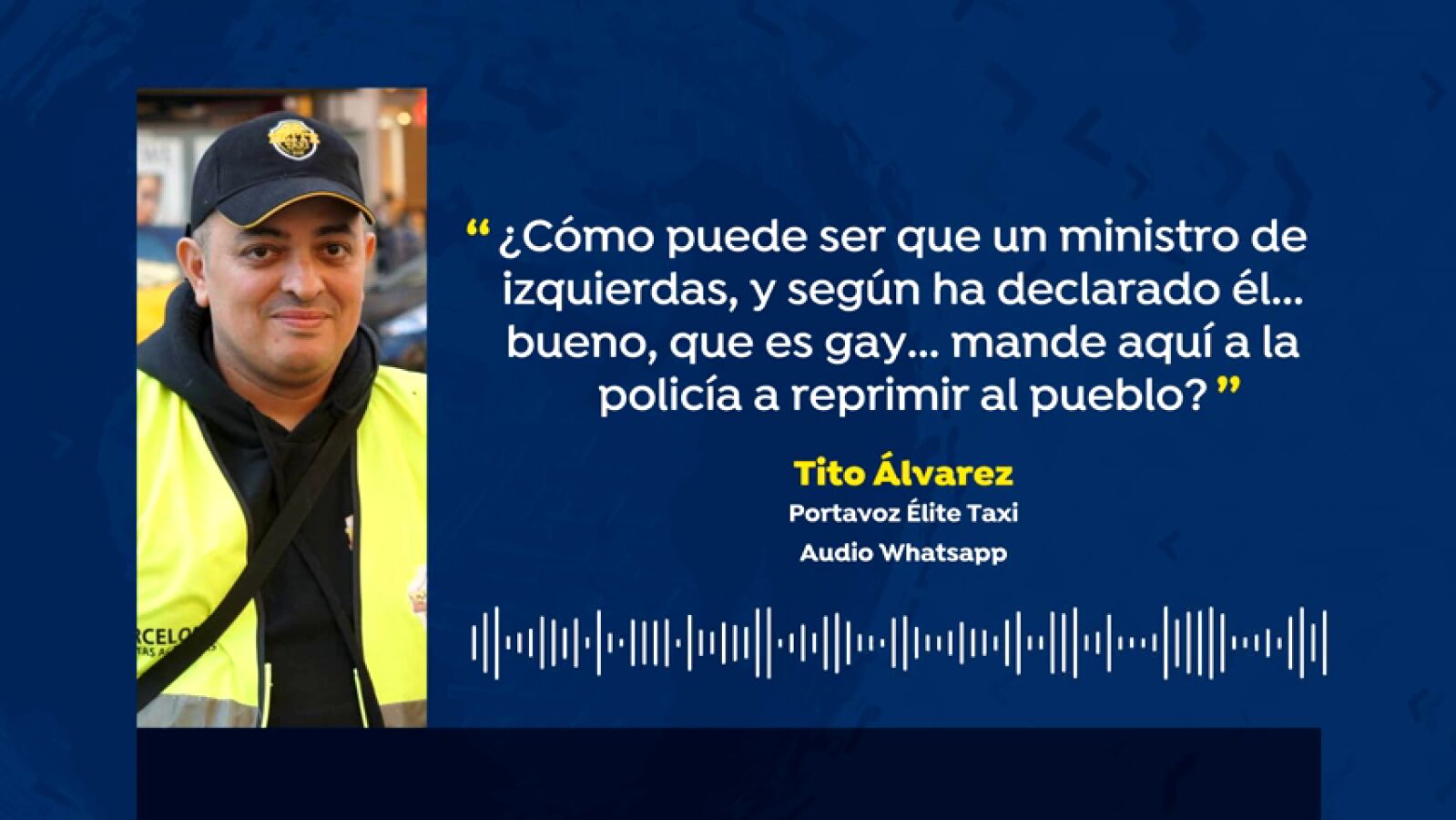 Tito Álvarez, el líder del taxi, viaja a Bruselas con sus reivindicaciones e invitado por Podemos 
