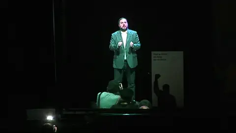Junqueras se hace presente en holograma Junqueras se hace presente en holograma
