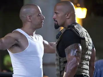 Vin Diesel y Dwayne Johnson en 'Fast and Furious' Vin Diesel y Dwayne Johnson en 'Fast and Furious'