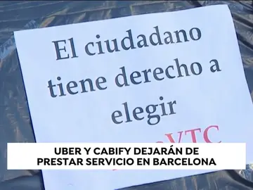 Uber y Cabify ponen fin a sus servicios en Barcelona a partir del 1 de febrero Uber y Cabify ponen fin a sus servicios en Barcelona a partir del 1 de febrero