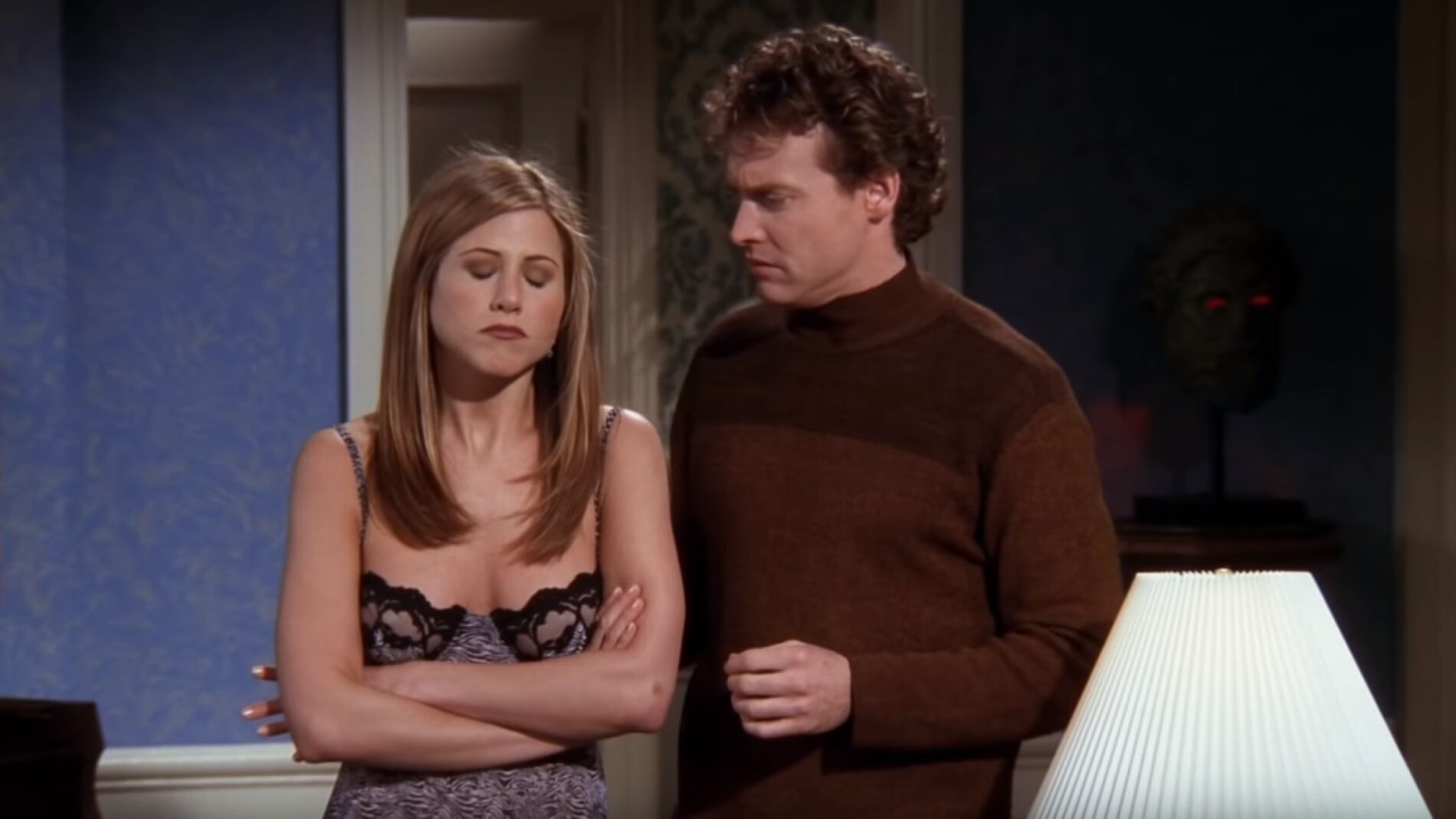 Jennifer Aniston y Tate Donovan en 'Friends'