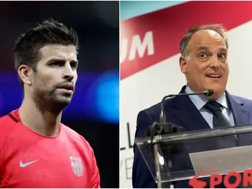 Piqué y Tebas, 'socios' en la nueva Copa Davis Piqué y Tebas, 'socios' en la nueva Copa Davis