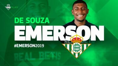 El Barcelona ficha a Emerson y lo cede al Betis hasta final de la temporada