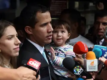 El jefe del Parlamento, Juan Guaidó El jefe del Parlamento, Juan Guaidó