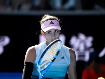 Muguruza en un partido Muguruza en un partido