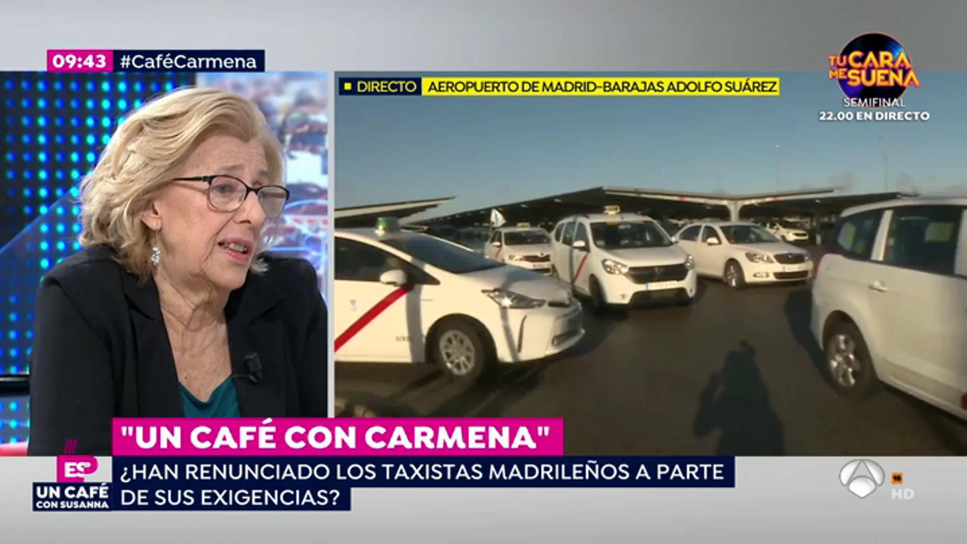 Manuela Carmena: "En Madrid los taxis tienen limitaciones y es lógico que también las tengan los VTC"