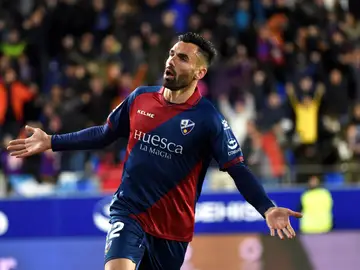 Enric Gallego celebra un gol Enric Gallego celebra un gol