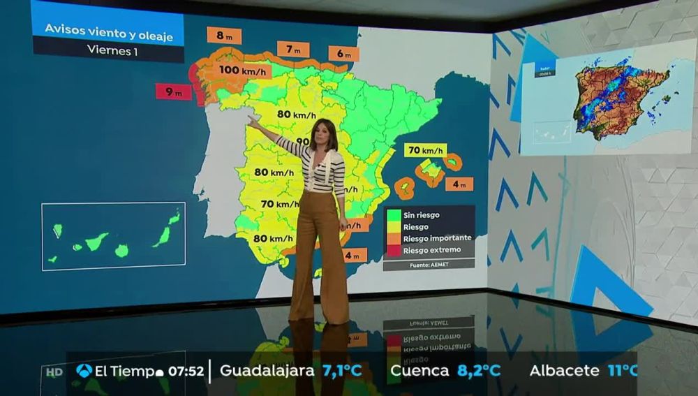 Avisos en toda España por la llegada de la borrasca 'Helena' 