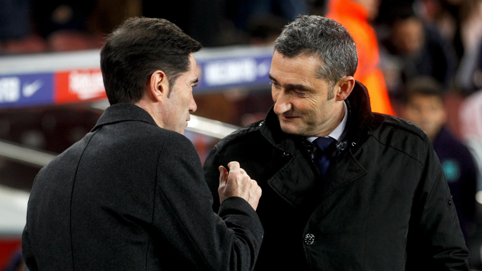 Valverde saluda a Marcelino Valverde saluda a Marcelino